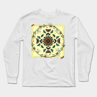 Butterfly Garden Mandala Collage Long Sleeve T-Shirt